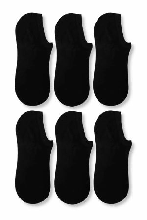 Erkek Siyah Görünmez (sneaker) Spor Ayakkabı Çorabı