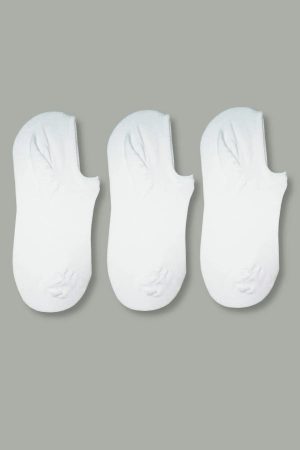 3 Çift Kadın Beyaz Görünmez (sneaker) Spor Ayakkabı Çorabı