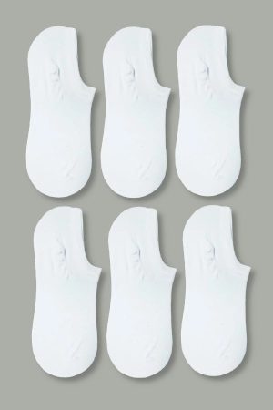 Kadın Beyaz Bambu Görünmez (sneaker) Spor Ayakkabı Çorabı