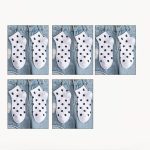 5 Çift Yarım Konç Çizgili-çizgisiz / Beyaz Unisex Kolej Tenis Çorap