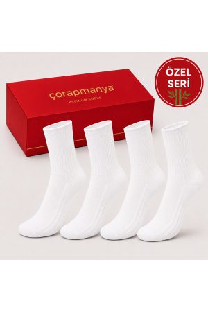 4 Çift Yarım Konç Extra Yumuşak Çok Renkli Kadın Bambu Çorap Dikişsiz + Kaydırmaz + Terletmez Özel Seri