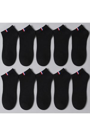 10 Çift Derby Desenli Siyah Beyaz Unisex Patik Çorap