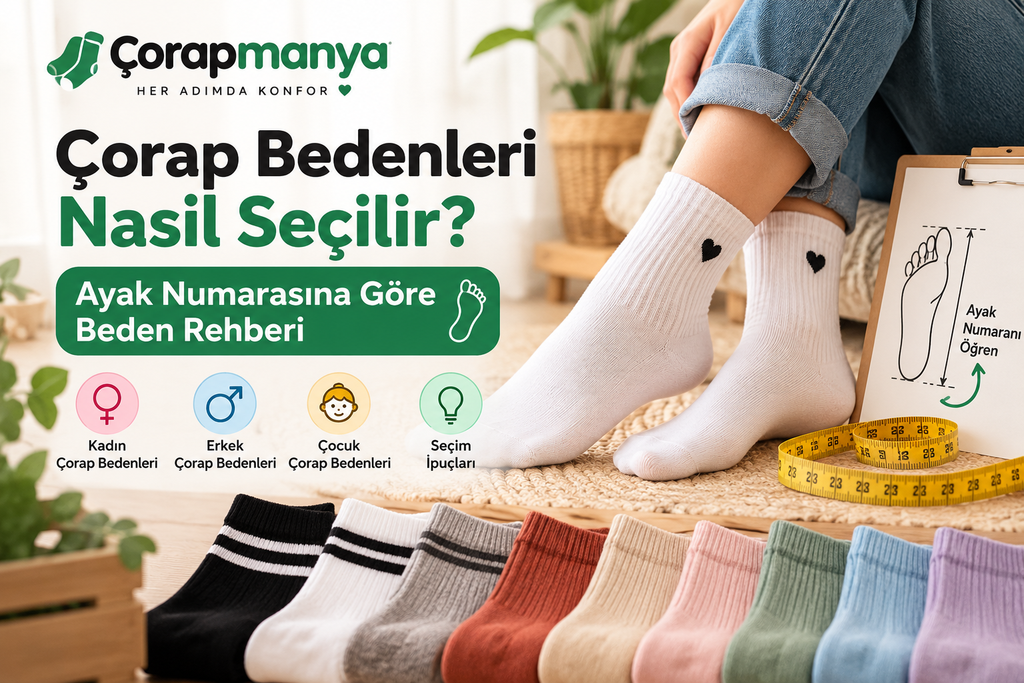Çorap bedenleri ve ayak numarasına göre doğru çorap seçimi